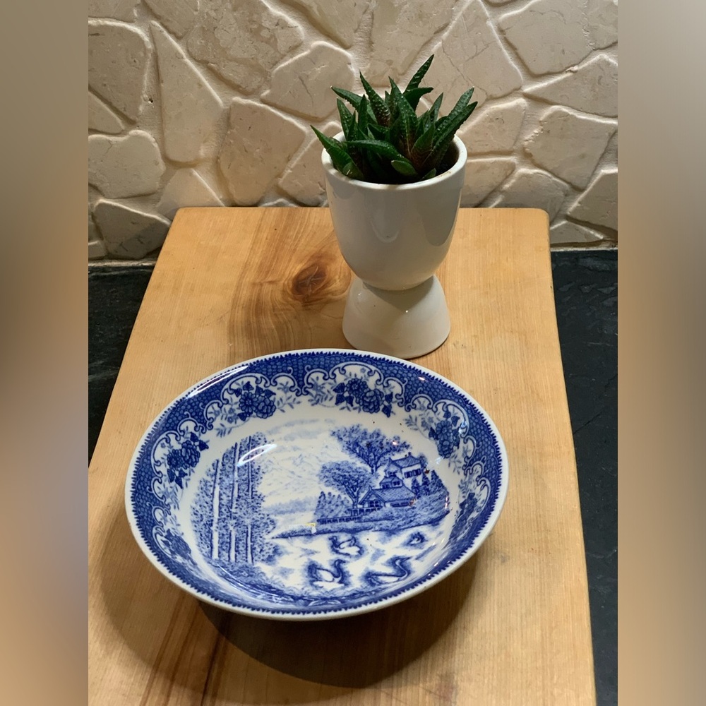 NAD | Made In Japan | Vintage Blue & White Transferware Bowl